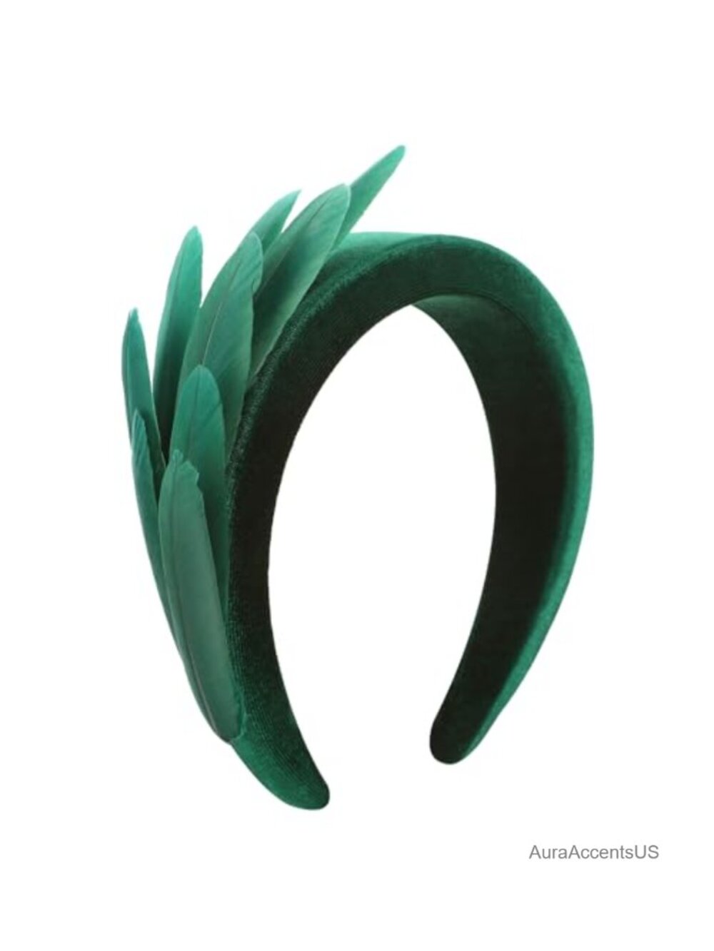 Vintage Feather Fascinator Headband Velvet 1920s Tea Party Headpiece Women